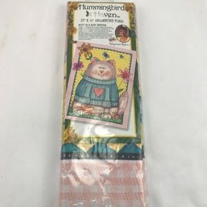 Hummingbird Haven 27 X 37” Decorative Flag Cat